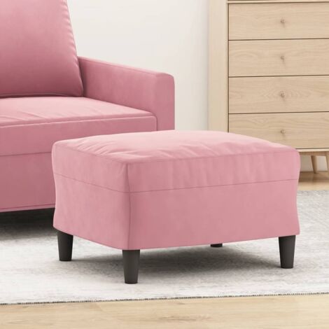 Reposapiés de terciopelo rosa 60x50x41 cm vidaXL