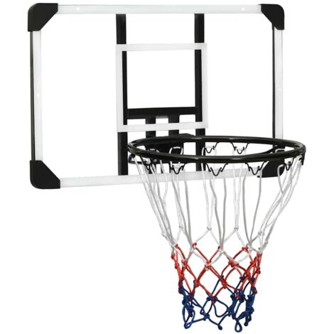 Tablero de baloncesto policarbonato transparente 71x45x2,5 cm vidaXL