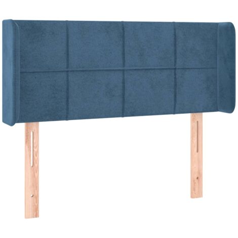 Cabecero con LED de terciopelo azul oscuro 83x16x78/88 cm vidaXL