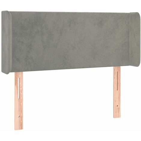Cabecero con LED de terciopelo gris claro 83x16x78/88 cm vidaXL