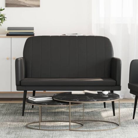 Banco de cuero sintético negro 107x80x81 cm vidaXL