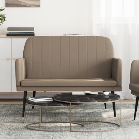 Banco de cuero sintético color capuchino 107x80x81 cm vidaXL (1/5)