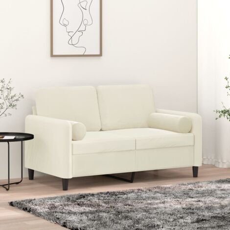 Cojines decorativos 2 uds terciopelo crema 15x50 cm vidaXL