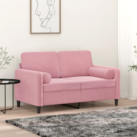Cojines decorativos 2 uds terciopelo rosa 15x50 cm vidaXL (1/5)