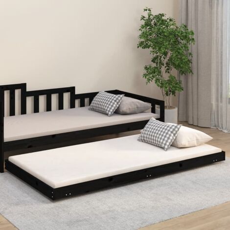 Estructura de cama madera maciza de pino negro 100x200 cm vidaXL