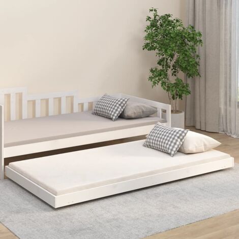 Estructura de cama sin colchón madera de pino blanca 90x200 cm vidaXL