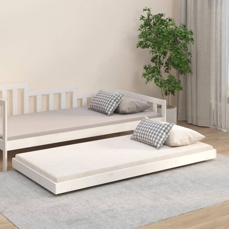 Estructura de cama sin colchón madera maciza blanca 75x190 cm vidaXL