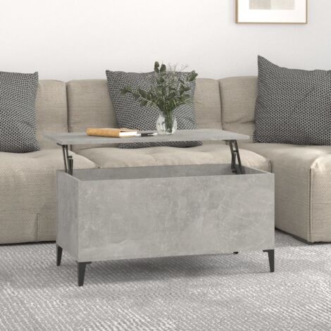 Mesa de centro madera contrachapada gris hormigón 90x44,5x45 cm vidaXL