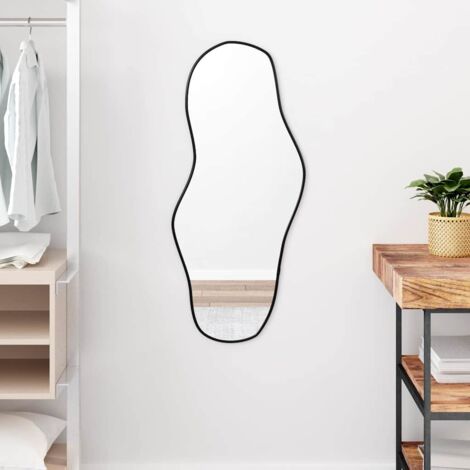 Espejo de pared negro 90x40 cm vidaXL
