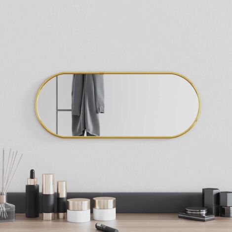 Espejo de pared ovalado dorado 50x20 cm vidaXL