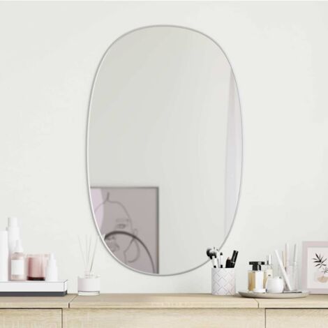 Espejo de pared plateado 80x50 cm vidaXL