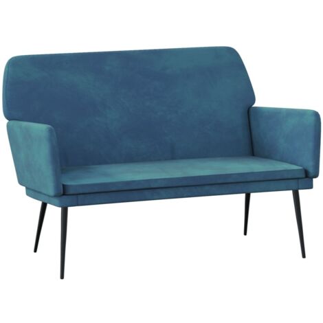 Banco de terciopelo azul 108x79x79 cm vidaXL
