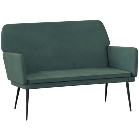 Banco de terciopelo verde oscuro 108x79x79 cm vidaXL