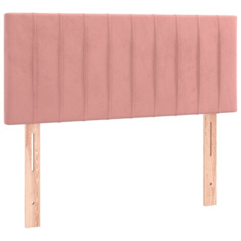 Cabecero con LED de terciopelo rosa 80x5x78/88 cm vidaXL