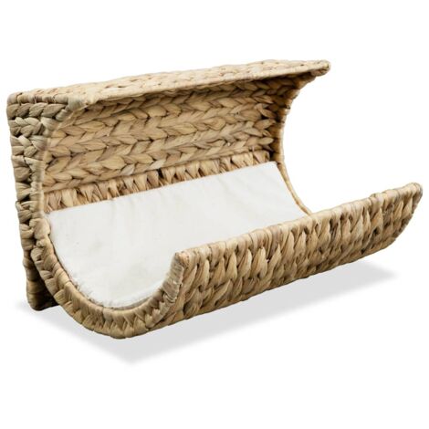 Cama para gato con cojín de jacinto de agua 37x20x20 cm vidaXL