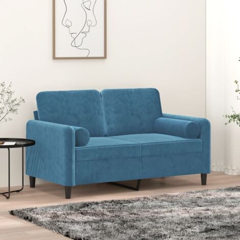Cojines decorativos 2 uds terciopelo azul 15x50 cm vidaXL