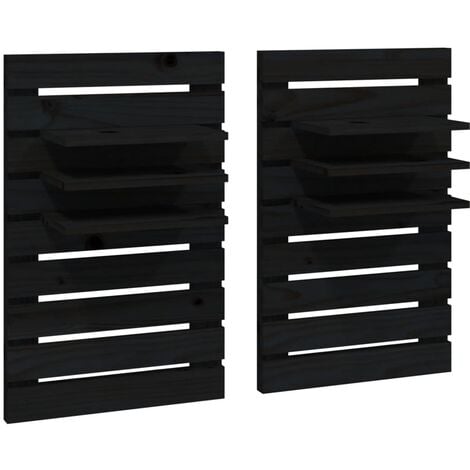 vidaXL 2X Madera Maciza Acacia Estantes de Pared Balda Libros Casa