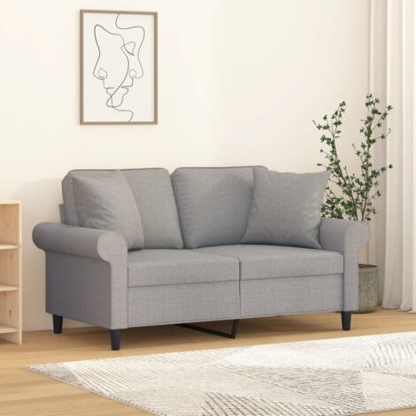 Cojines decorativos 2 uds tela gris claro 40x40 cm vidaXL (1/5)