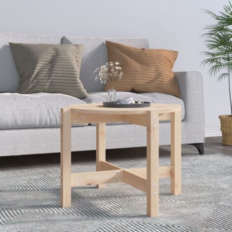 Mesa de centro de madera maciza de pino 62,5x45 cm vidaXL