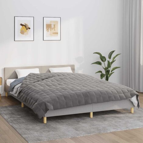 Manta con peso tela gris 200x200 cm 9 kg vidaXL