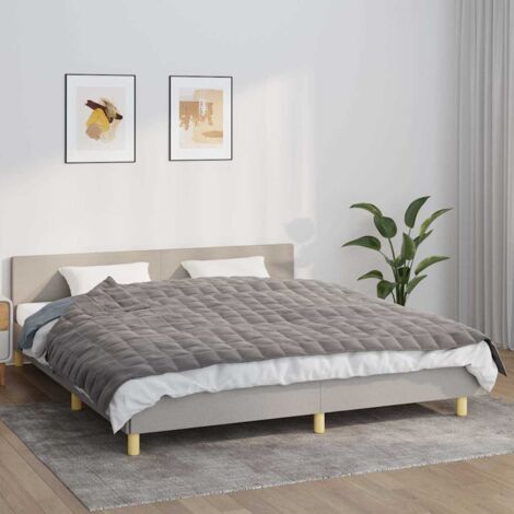 Manta con peso tela gris 155x220 cm 7 kg vidaXL