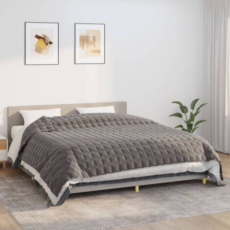 Manta con peso tela gris 220x260 cm 15 kg vidaXL