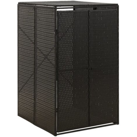 Cobertizo para contenedor de basura ratán PE 70x80x117 cm vidaXL