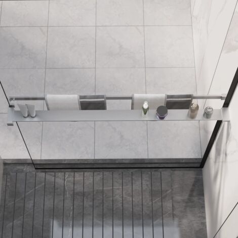 Estante de pared de ducha aluminio cromado 100 cm vidaXL