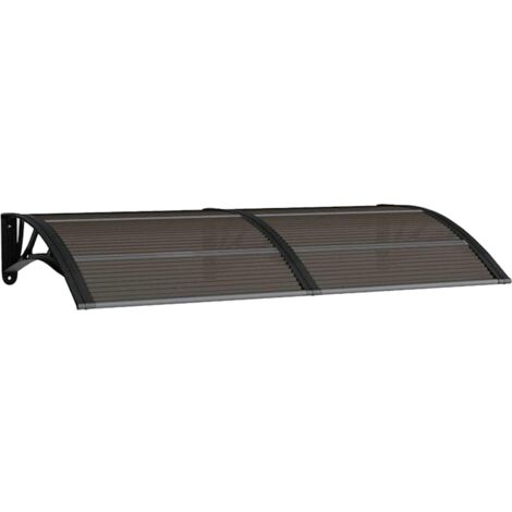 Marquesina de puerta policarbonato negro 150x75 cm vidaXL