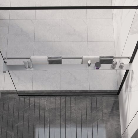 Estante de pared de ducha aluminio cromado 115 cm vidaXL