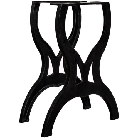Patas de mesa de comedor 2 uds estructura X hierro fundido vidaXL