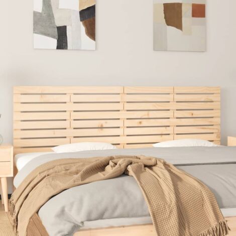 Cabecero de cama de pared madera maciza de pino 166x3x63 cm vidaXL (1/5)