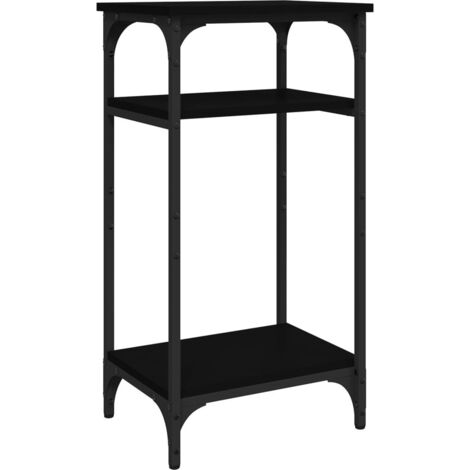 Mesa auxiliar de madera contrachapada negra 40x30x75 cm vidaXL