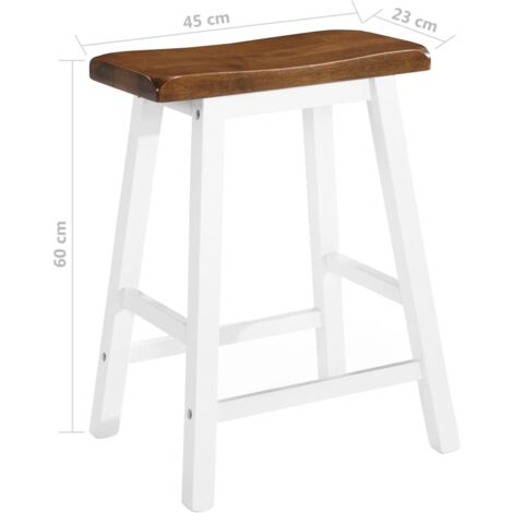 Taburetes de cocina 2 unidades madera maciza vidaXL