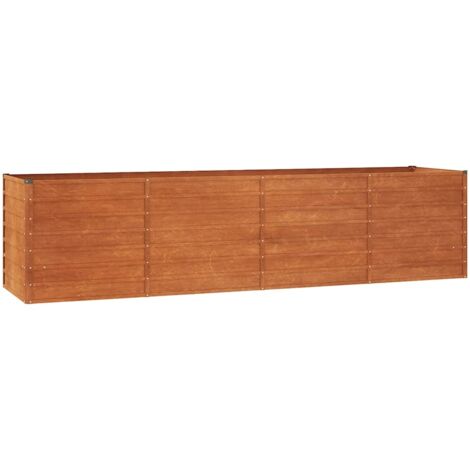Arriate oxidado de acero corten 320x80x77 cm vidaXL