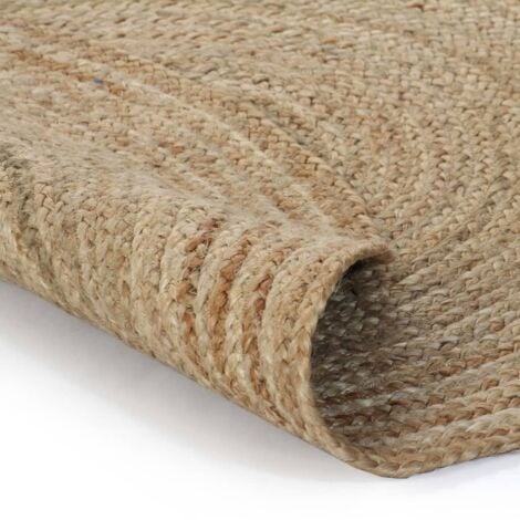 Alfombra redonda de yute trenzado 90 cm vidaXL
