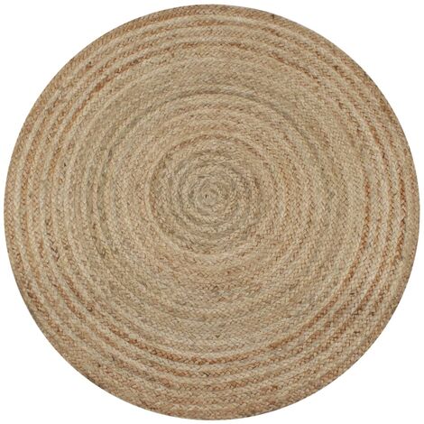 Alfombra redonda de yute trenzado 150 cm vidaXL