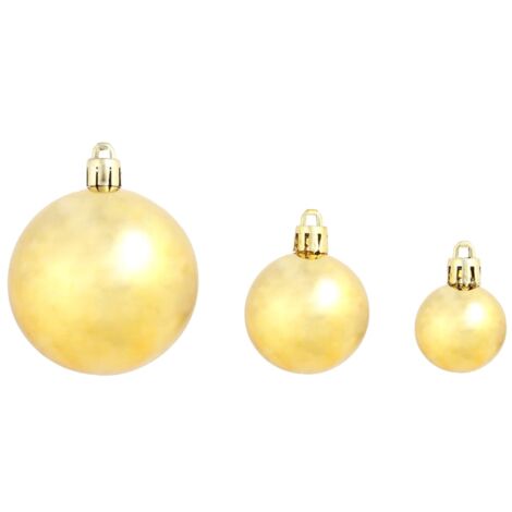 Lote de bolas de Navidad 100 unidades doradas 3/4/6 cm vidaXL