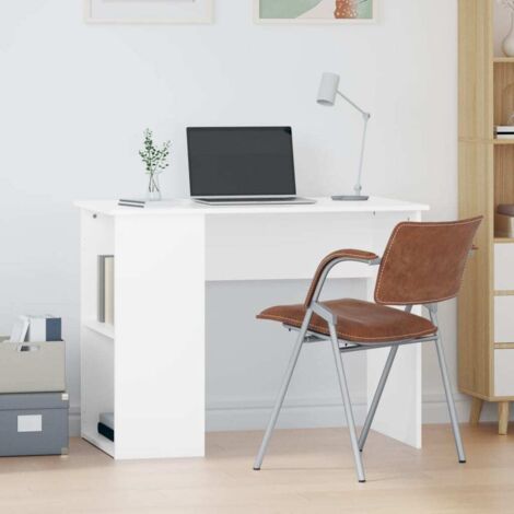 Escritorio de madera contrachapada blanco 100x55x75 cm vidaXL