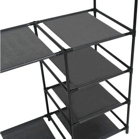 Perchero de ropa acero y textil no tejido negro 87x44x158 cm vidaXL