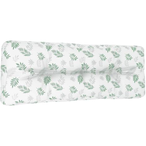 Cojín para sofá de palets tela estampado de hojas 120x40x12 cm vidaXL