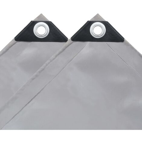 Lona 650 g/m² 2x3 m gris vidaXL