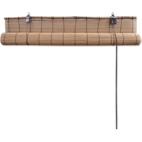 Persiana enrollable de bambú marrón 150x160 cm vidaXL