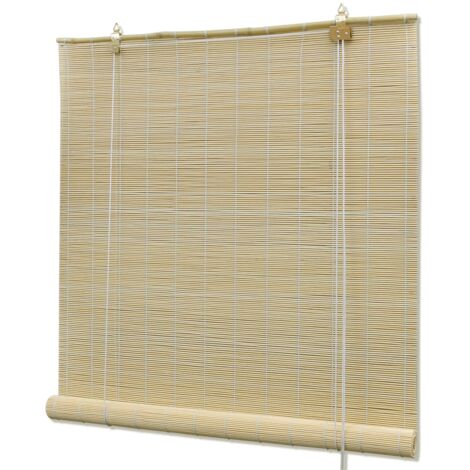 Persiana enrollable de bambú color natural 150x160 cm vidaXL
