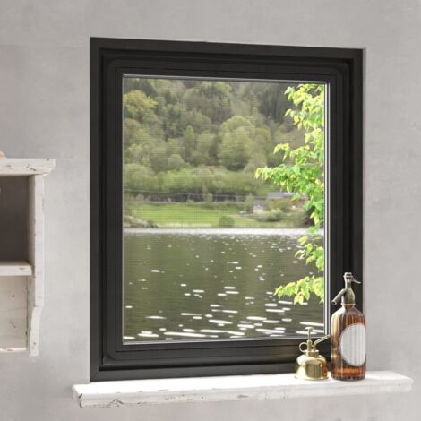 Mosquitera magnética para ventanas gris antracita 100x120 cm vidaXL