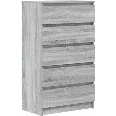 Cajonera de madera contrachapada gris Sonoma 60x36x103 cm vidaXL