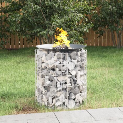 Brasero de gaviones hierro galvanizado Ø50 cm vidaXL