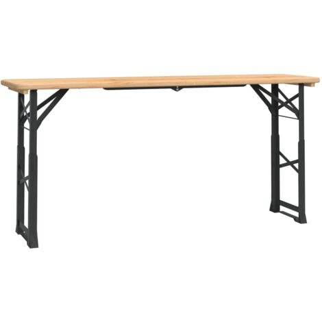 Mesa plegable de bar madera maciza abeto 170x50x75/105 cm vidaXL