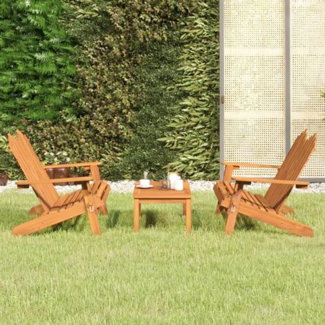 Juego de muebles de jardín Adirondack 3 piezas madera acacia vidaXL (1/5)