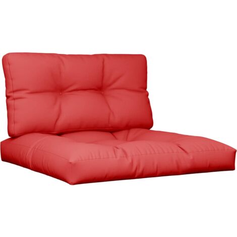 Cojines para palets 2 unidades tela rojo vidaXL